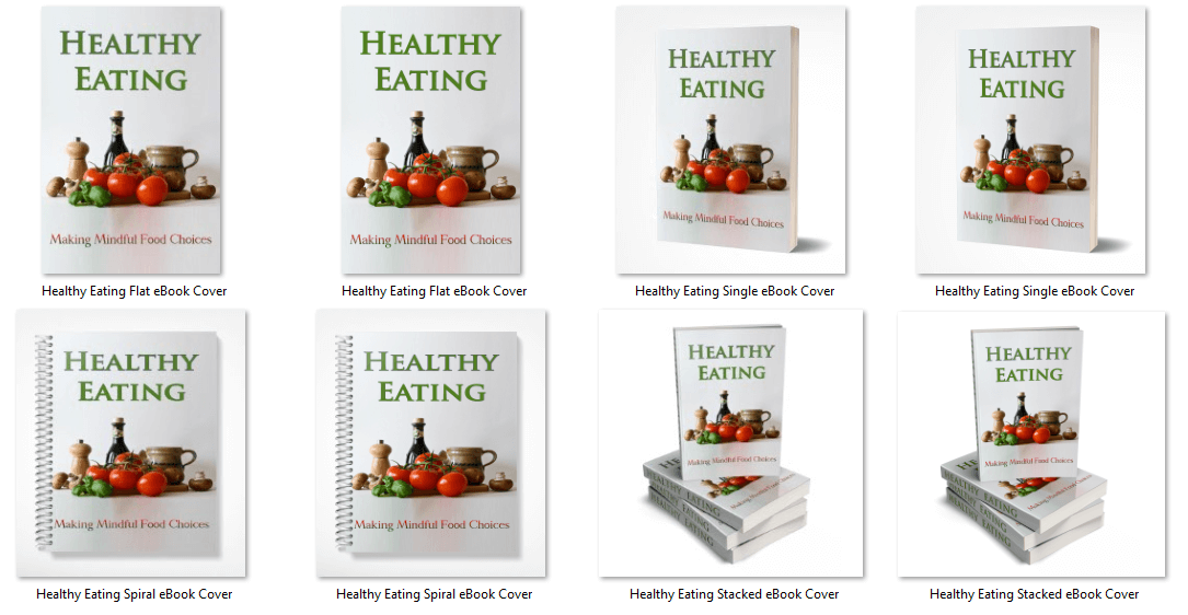 Healthy Eating PLR eCover Graphics