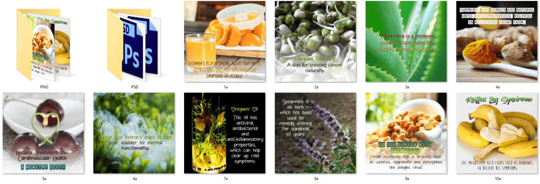 Alternative Health Social Posters PLR