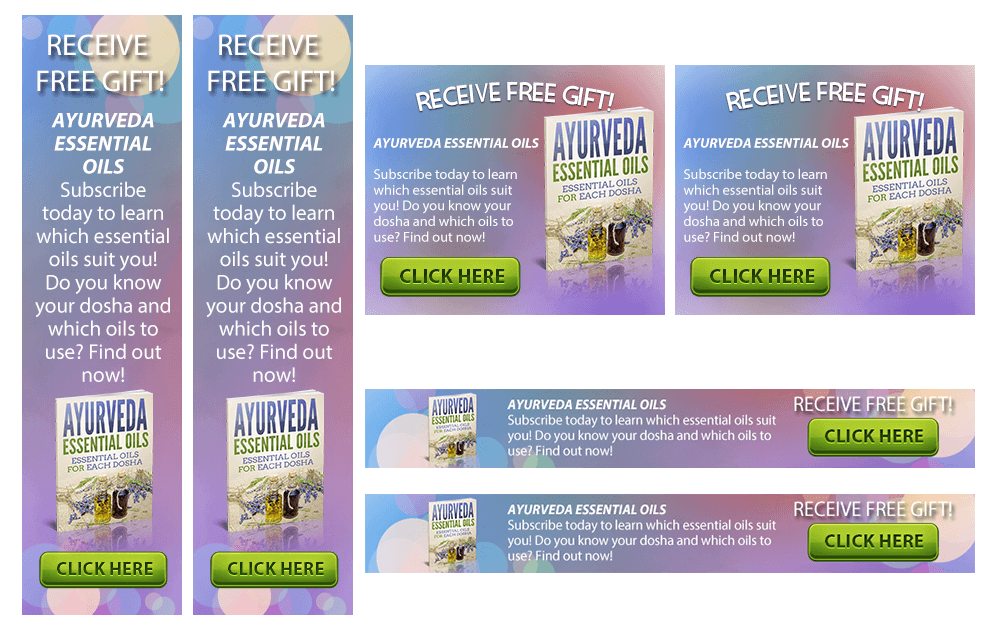 Ayurveda Essential Oil Banners