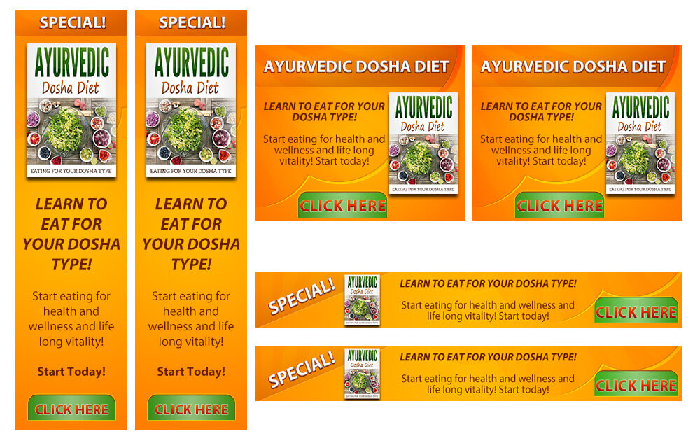 Ayurvedic Diet Banner Samples