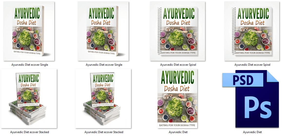 Ayurvedic Dosha Diet PLR eBook Covers