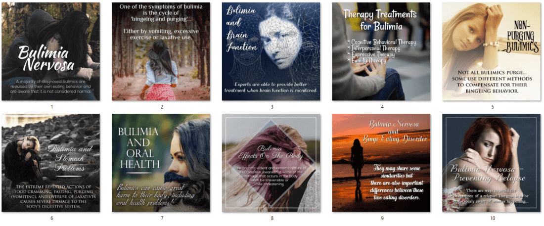 Bulimia Nervosa PLR Posters