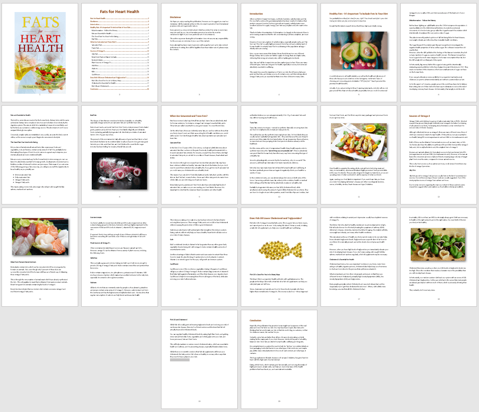 Fats for Heart Health eBook PLR