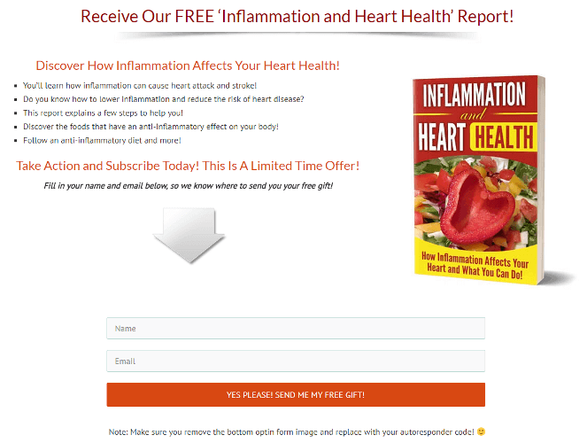 Inflammation and Heart Health PLR Report Optin