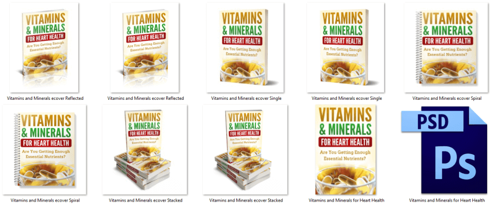 Vitamins and Minerals Heart Health PLR Report Cover