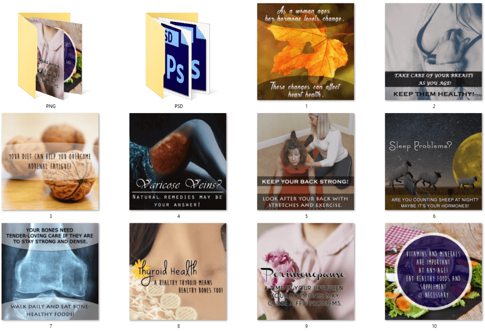 Women's Health PLR Social Posters