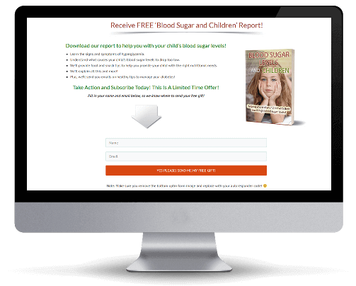 Blood Sugar Levels in Children PLR Squeeze Page