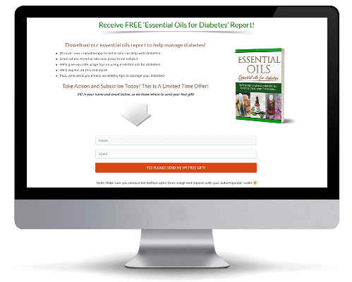 Essential Oils for Diabetes Squeeze Page
