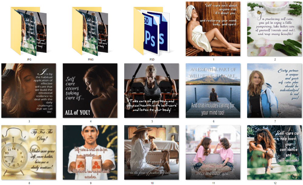 Self Care Social Posters