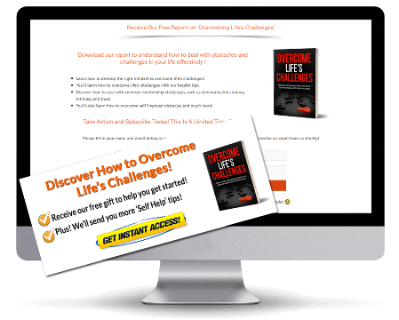 Overcome Life's Challenges PLR Squeeze Page
