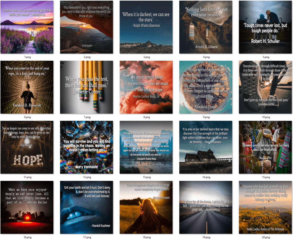 Healing for Grief and Loss PLR Social Posters 2