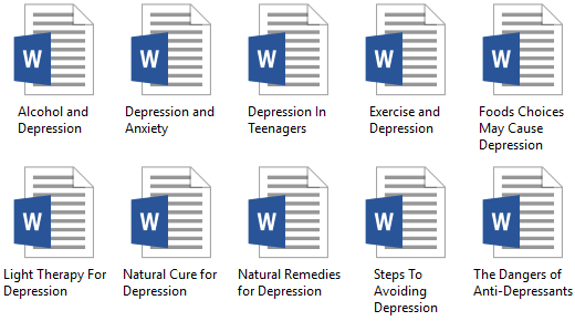 Depression PLR Articles