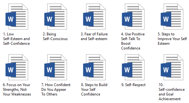 Self-Confidence PLR Articles
