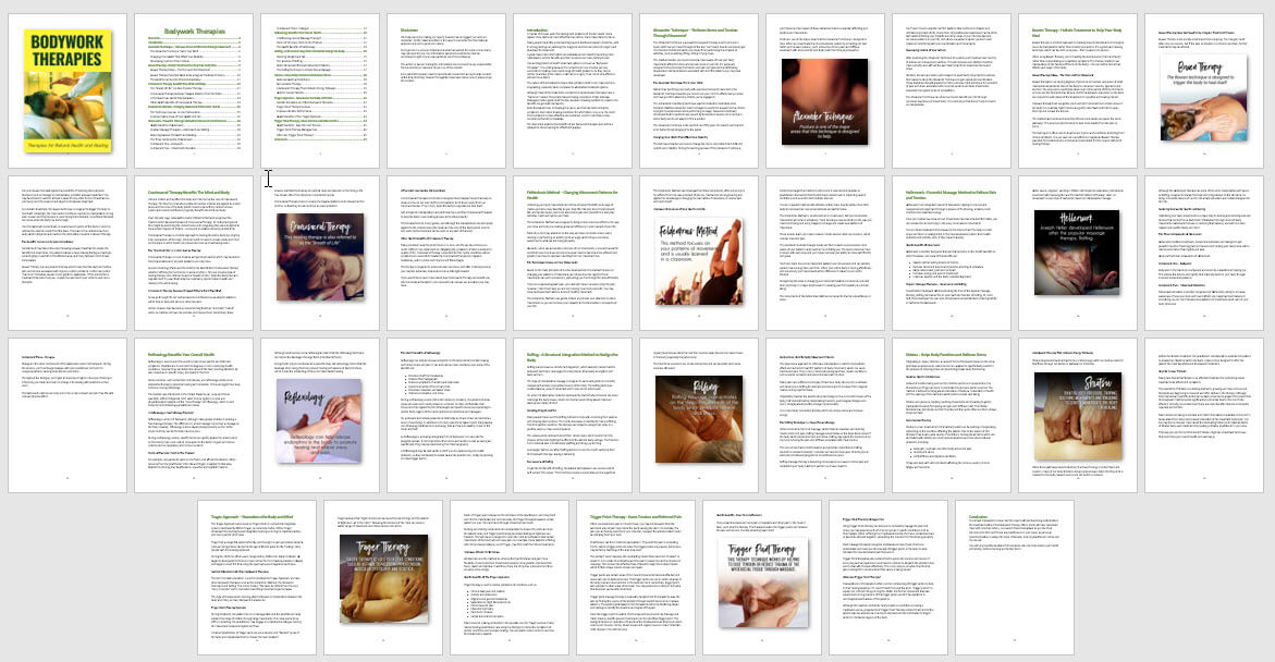 Bodywork Therapies PLR eBook Content