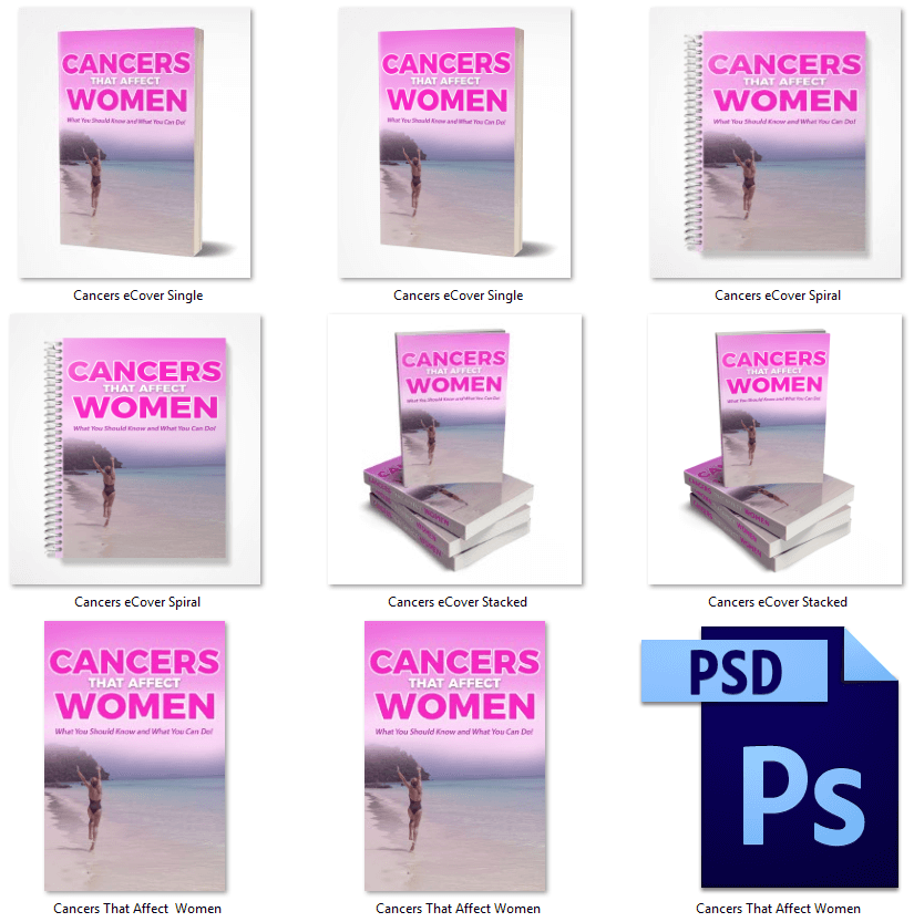Cancers in Women PLR eCover Graphics