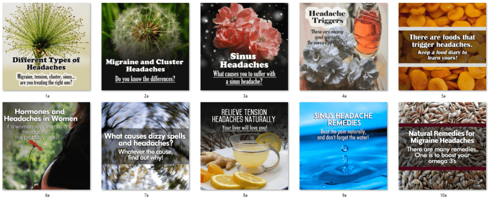 Headaches PLR Social Posters