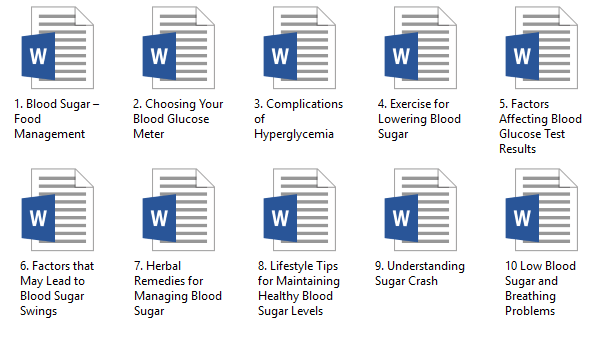 Blood Sugar PLR Articles