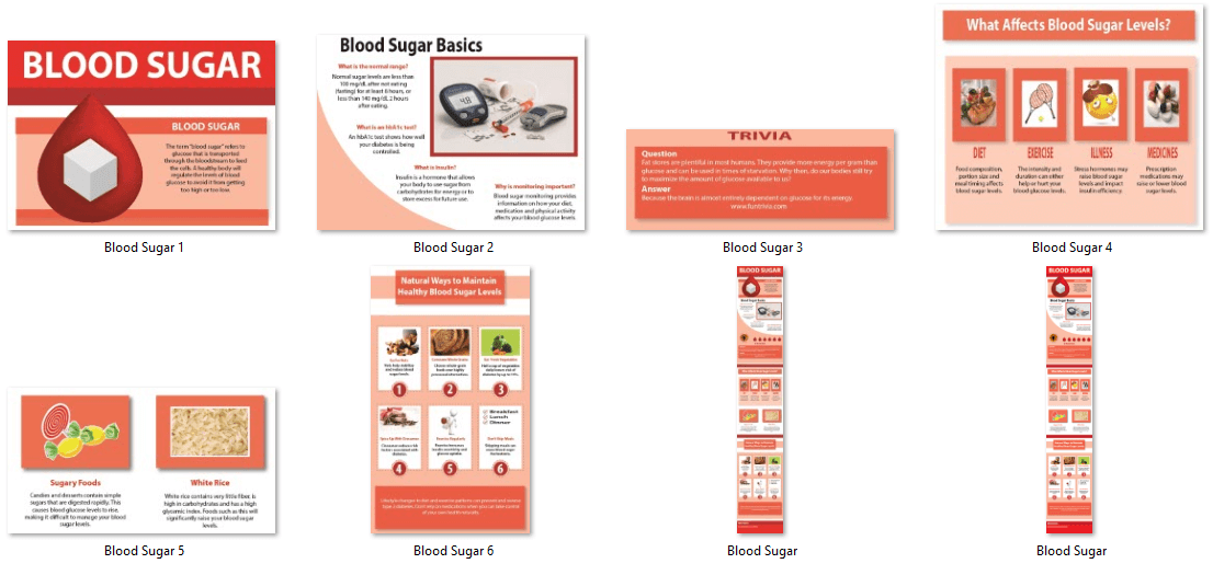 Blood Sugar PLR Infographics