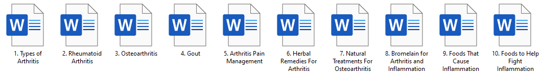 Arthritis PLR Articles