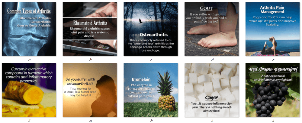 Arthritis PLR Social Posters