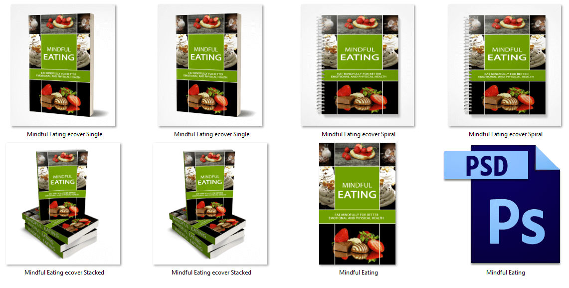 Mindful Eating PLR eBook Cover Graphics