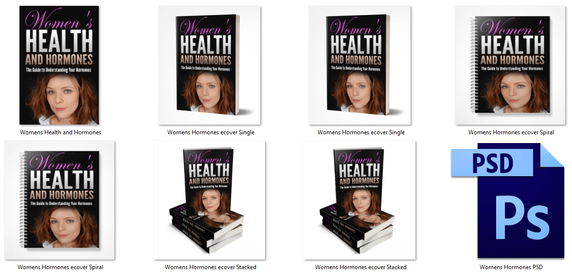 Women's Hormonal Health PLR eBook Cover Graphics
