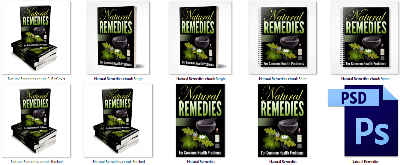 Natural Remedies PLR eBook Covers