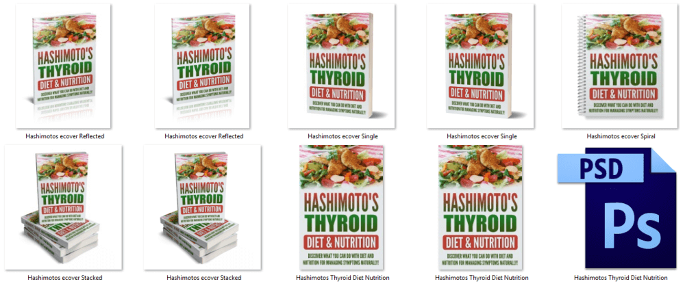 Hashimoto's Thyroid Diet PLR eBook Cover Graphics