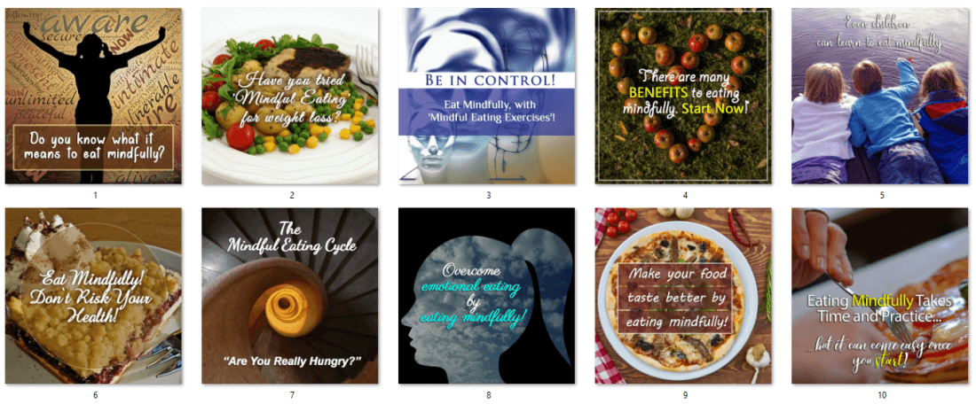 Mindful Eating PLR Social Posters
