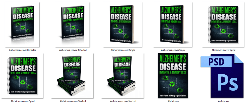 Alzheimer's PLR and Dementia PLR eCover Graphics