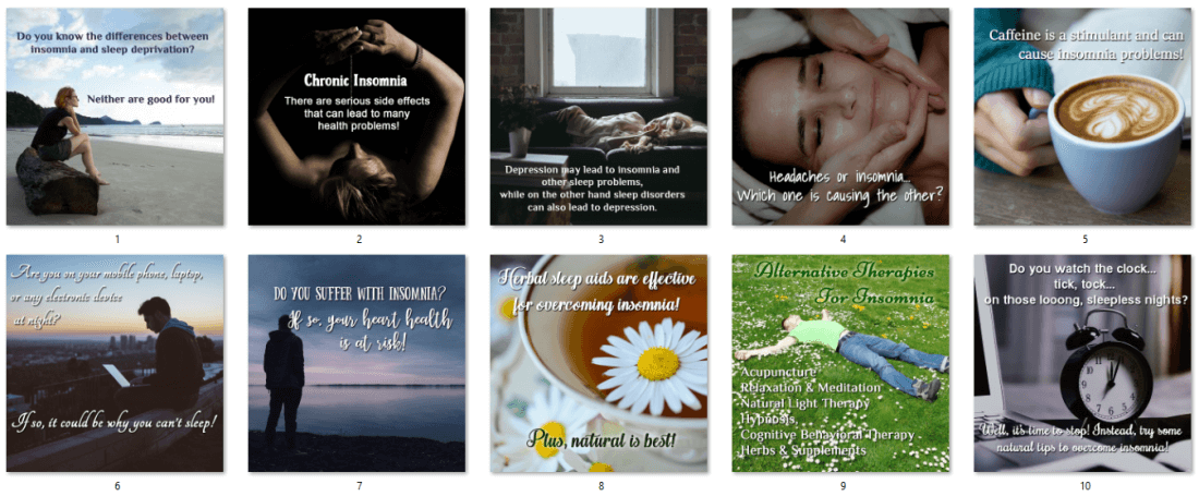 Insomnia PLR Social Posters