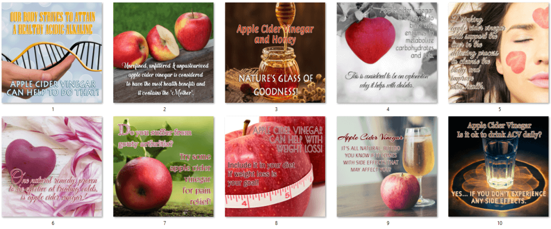 Apple Cider Vinegar PLR Social Posters