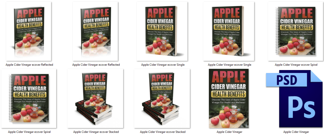 Apple Cider Vinegar PLR eBook Covers