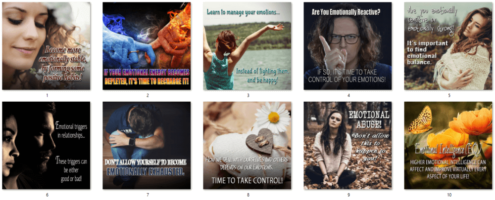 Emotional Health PLR Social Posters