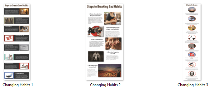 Changing Habits Infographics