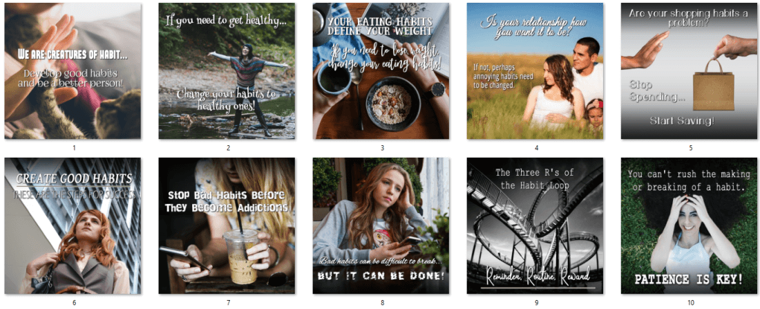 Changing Habits PLR Posters