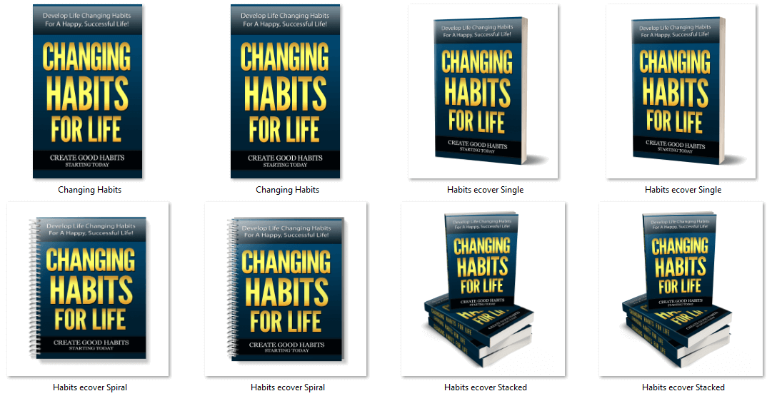 Changing Habits PLR eBook Cover Graphics