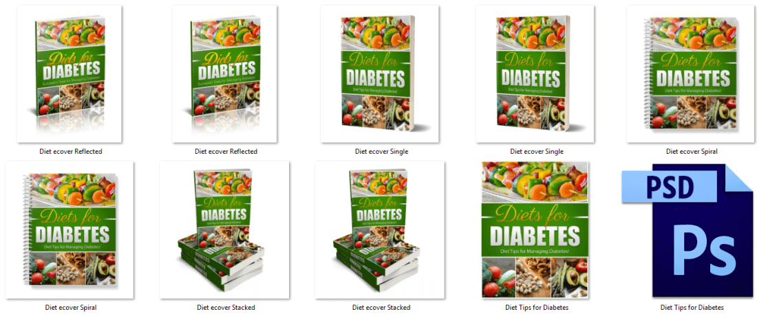 Diabetes Diet PLR eBook Covers