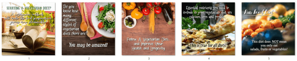 Vegetarian Diet PLR Social Posters