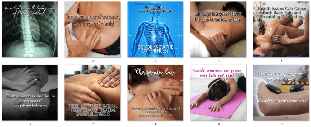 Back Pain PLR Social Posters