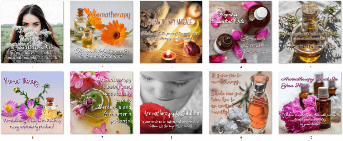 Aromatherapy and Essential Oils PLR Social Posters