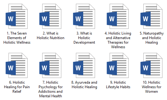 Holistic Wellness PLR Articles