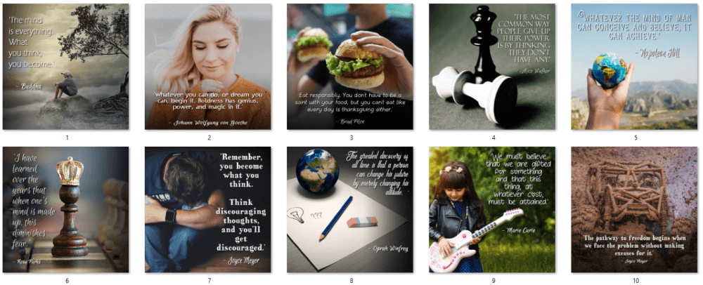 Weight Loss Mindset Quote Posters 1