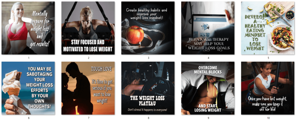 Weight Loss Mindset Social Posters 1