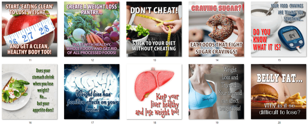Weight Loss Mindset Social Posters 2