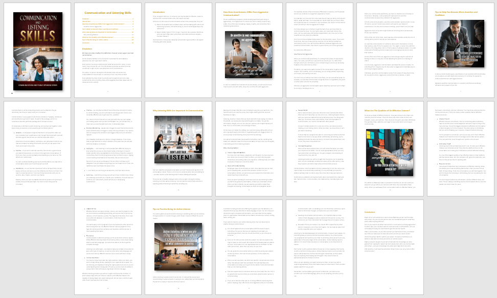 Communication and Listening Skills PLR Report