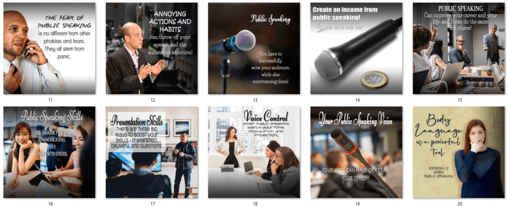 Public Speaking PLR Social Posters 2