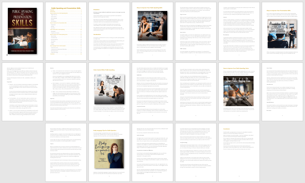 Public Speaking and Presentation Skills PLR Report