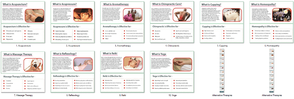Alternative Therapies PLR Infographic