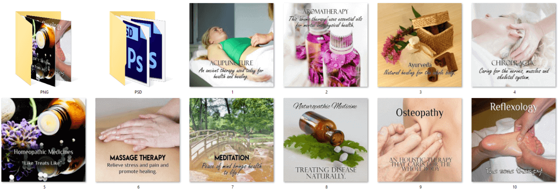 Alternative Therapies Social Posters
